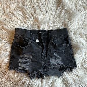 Size 2 ripped grey jean shorts